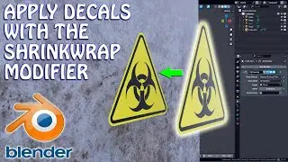 Apply Decals with the Shrinkwrap Modifier in Blender