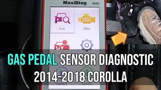 Gas Pedal Sensor Diagnostic, 2014-2018 Corolla – Autel MD808 OBD2 Scanner, Accelerator Diagnosis