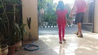 Habis joging terus gym at home