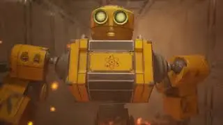 Robot Walking Though Fire at Brainy Pixel Productions Real-time Rendering