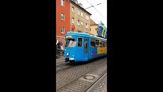 DUEWAG - Feuerwerk auf Linie 4 der Würzburger Straßenbahn !! #kunstmichiflash #HOCHFORMAT