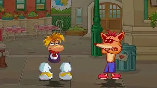 Rayman Team Up with Crash Bandicoot in Survival Mode