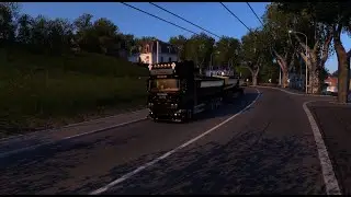 Driving hooklift tandem RJL on hidden roads In Bern ETS2