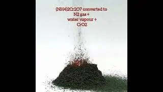 Ammonium di chromate decomposes to Nitrogen gas, water vapour and chromium oxide.