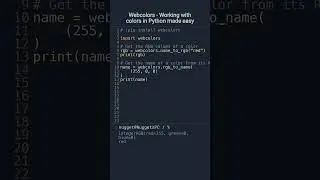 Webcolors - Working with colors in 