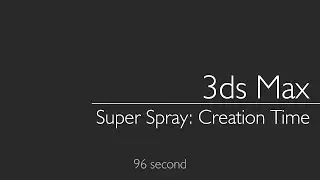 3ds Max 2023: Particle System,  Super Spray: Creaton Time: Animation