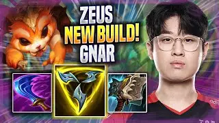 ZEUS TRIES NEW GNAR BUILD! - T1 Zeus Plays Gnar TOP vs Renekton! | Season 2022