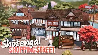 JAPANESE SHOPPING STREET 🍣 Rebuild Mt. Komorebi | The Sims 4: Speed Build