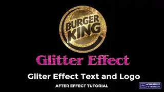 How to create Glitter effect in after effect | logo animation after effects | Glitter Text Animation