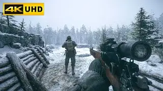 WW2 - Christmas in the Ardennes forest | Ultra High Graphics Gameplay [4K 60FPS UHD] Call of Duty