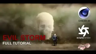 Evil Storm - FULL Tutorial - Cinema 4D + Octane render + Turbulence FD + After Effects