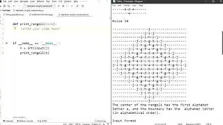 Alphabet Rangoli - HackerRank - Python | String