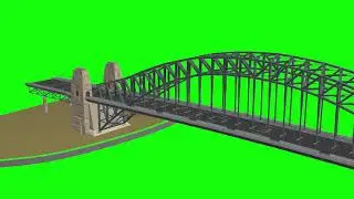 Video of a large bridge on a green screen. Footage on a bridge green background.
