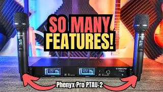 DUAL WIRELESS MIC SYSTEM w/ Many Bonus FEATURES - Phenyx Pro PTAU2