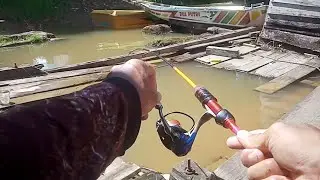 mancing disungai pinoh Alhamdulillah strike ikan baung besar  dan bermacam ikan.