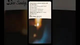 Böyle yazmış alnıma kilk î kazâ Sevdim Seni