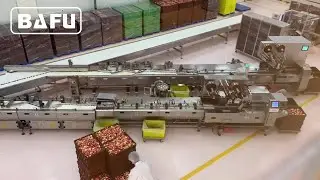 chocolate wrapping machine, high speed flow wrapper, chocolate bar packaging line, flow wrapper