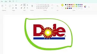 How to draw the Dole logo using MS Paint | How to draw on your computer