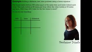 Rate Time Distance (Trains traveling toward each other)