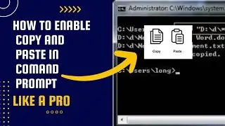 Enable Copy Paste in Command Prompt on Windows 10 EASILY!