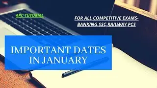 Important days and dates in January | National | International | For all competitive exams