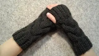 Детские митенки спицами. Подробный МК.