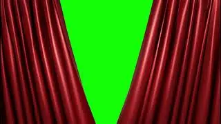 Red Curtain Opening & Closing | Green Screen | Stock Footage