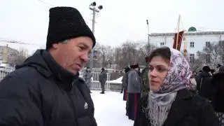Митинг в поддержку Стригина. Отец В. И.  Стригин.