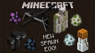 New Spawn Eggs! Iron Golem, Snow Golem, Ender Dragon and Wither in Minecraft | King G Boy | Gaming