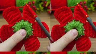 100 0' New beauty..... let's Wach How to Make tunisian crochet Flowers For Beginners #crochet