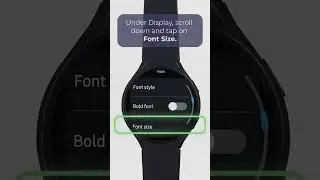 How to Increase Smartwatch Text Size #accessibility #shorts #smartwatch #androidsmartwatch #wearable