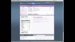 Nutrition Tab on the Activity Manager