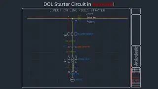 DOL Starter Power Diagram in AutoCAD Electrical | Step-by-Step Tutorial