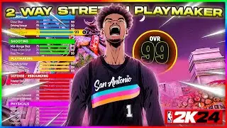 THIS 2-WAY STRETCH PLAYMAKER BUILD DOMINATES PARK - NBA 2K24