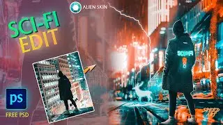 NEON SCI-FI- PHOTOSHOP SPEED ART by KRAMPAH WISON