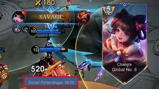 WTF DAMAGE! GAMEPLAY TOP GLOBAL CHANG’E!! ONE SHOT DELETE BUILD 2024 (no cut videos)- MLBB