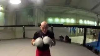 Spejbl boxing pads with Pitu