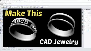 Make a very Simple Name Ring || CAD || Rhino-5 Software || Cad Jewelry Tutorial