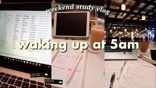 Weekend Study Vlog 📚🎧 | waking up at 5 am, preparing for finals, endless tasks, and more