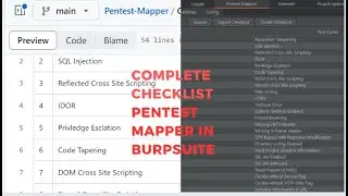 how to install and configure pentest mapper in burpsuite complete checklist for pentesting.