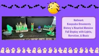 Hallmark Keepsake Ornaments Disney’s Haunted Mansion Full Display w/ Lights, Narration, & Music