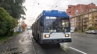 Троллейбус, маршрут №39 ПТЗ-5283 б.1961 + слёт штанг (06.10.2022) Санкт-Петербург