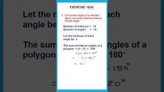 UNDERSTANDING SHAPES EXERCISE 16 (A) QUESTION 5  (ii), CLASS 8  #selinasolutions #