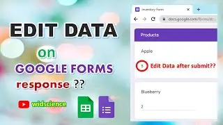 Google Forms Update Data Per Item | Update Data Responses via Google Forms 