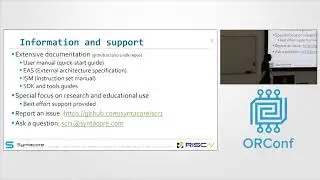 Practical aspects of using the Open Source SCR1 core - Ekaterina Berezina - ORConf 2018