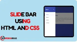 Sidebar Menu | HTML CSS JS | Web Canvas