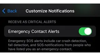 How To Enable/Disable Emergency Contact Alerts On iPhone