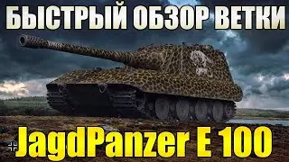 Быстрый Обзор Ветки Немецких Пт-Сау Во Главе С JagdPanzer E 100. Стоит Ли Качать В 2024 Году?