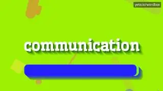 COMMUNICATION - How to pronounce it?