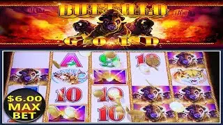 ★ BUFFALO GOLD ★ ALL I CAN SAY IS WOW ★ MAX BET $6.00 ★ LIVE PLAY SLOT MACHINE ★